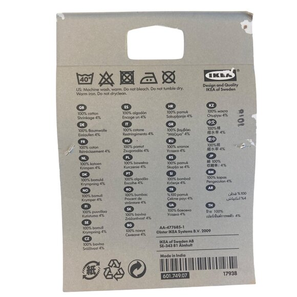 Ikea Vilmie WILJ Pillow Cover Pair Orange Black Striped Polka Dot Cotton16"x24" - Picture 3 of 5